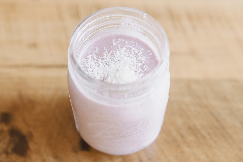 Strawberry Coconut Protein Smoothie